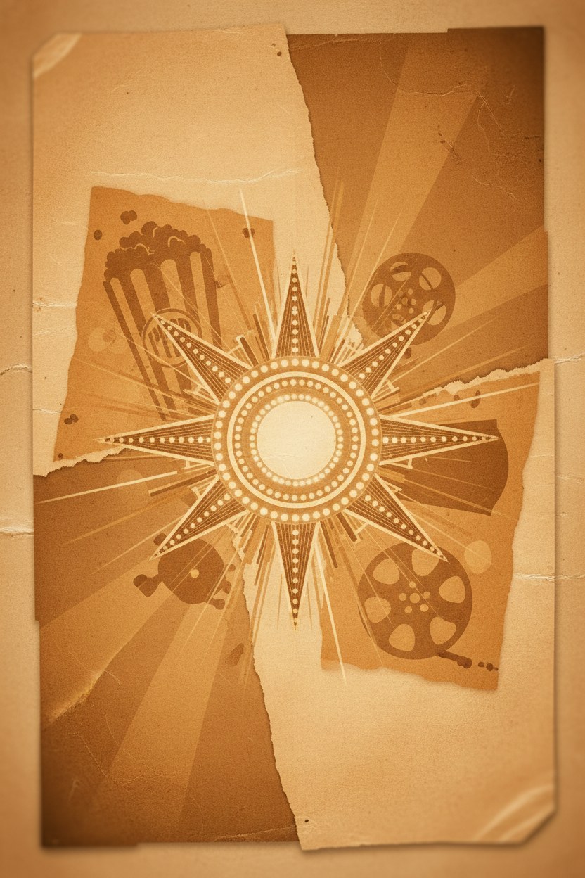 Retro sinema afişi temalı davetiye